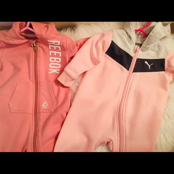 Puma and Reebok Rompers 6-9 mo - Picture 1 of 3
